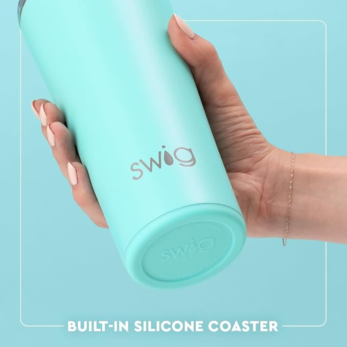 Swig Life 22oz Insulated Tumbler, Travel Coffee Tumbler with Lid, Cup Holder Friendly Travel Coffee Mug, Stainless Steel (Howdy Holidays)