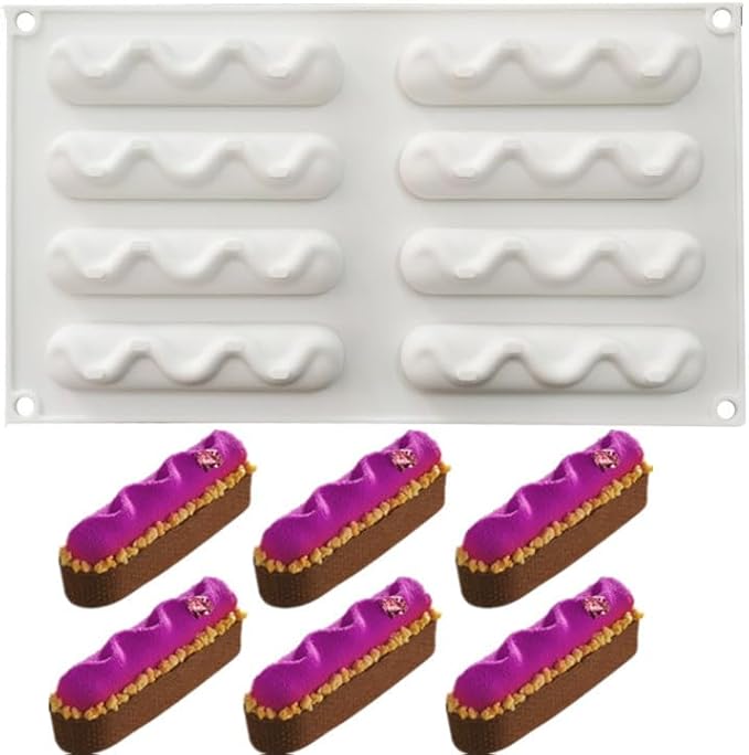 Silicone Mold for Baking Cakes,Soap Molds,Flower Shape Silicone Molds for Homemade French Dessert Mold for Pastry Chocolate,Jelly Chocolate Mold & Ice Cube Tray (C_ Creamy Shape)