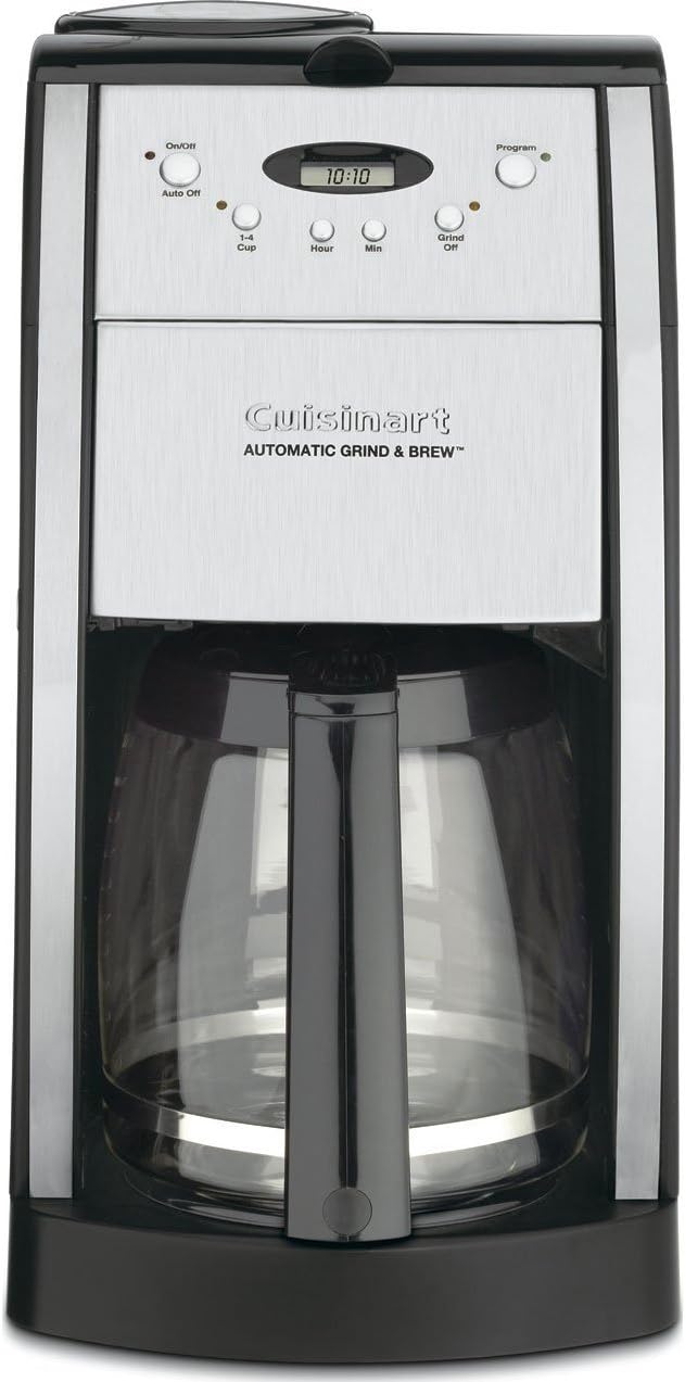 Cuisinart DGB-550BKNAS Automatic Coffeemaker Grind & Brew, 12-Cup Glass, Black