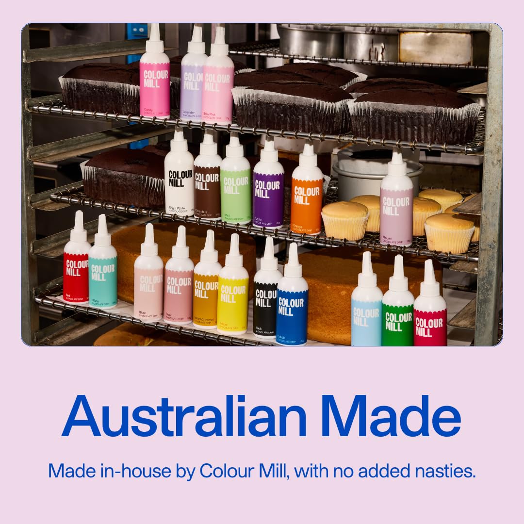 Colour Mill Chocolate Drip Easy-Melt Drizzle for Desserts, 125 Grams Blush