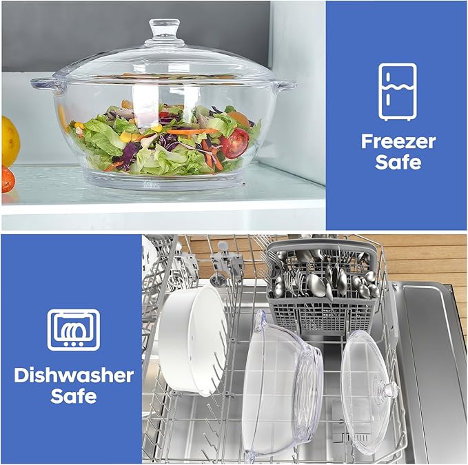 Glass Microwave Steamer for Vegetables, Broccoli, Fish & Food – Oven Safe Steamer Bowl for Cooking, BPA-Free, Odorless & Dishwasher Safe(2.5L)