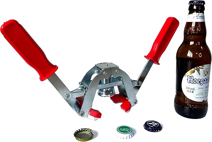 Manual Beer Bottle Capper Tool with 150 count Beer Bottle Caps,26mm Beer Corking Machine for Home Brewing(Crown Cap WN005)