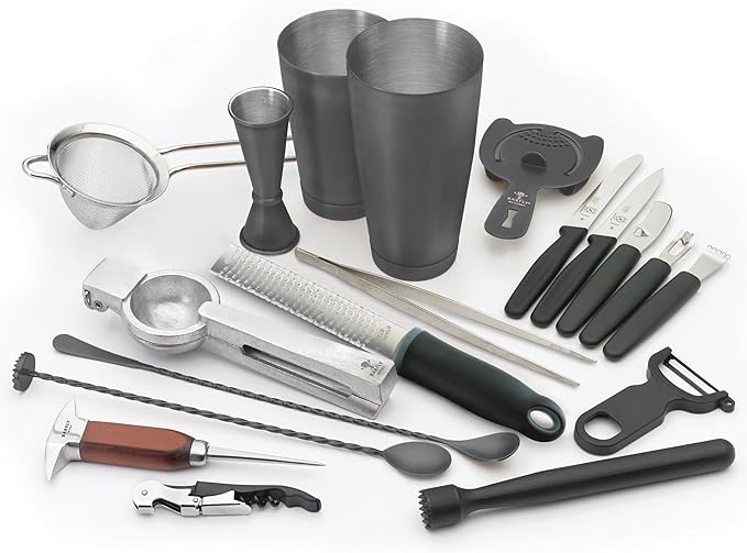 Barfly Cocktail Set, 12-Piece Deluxe, Matte Black