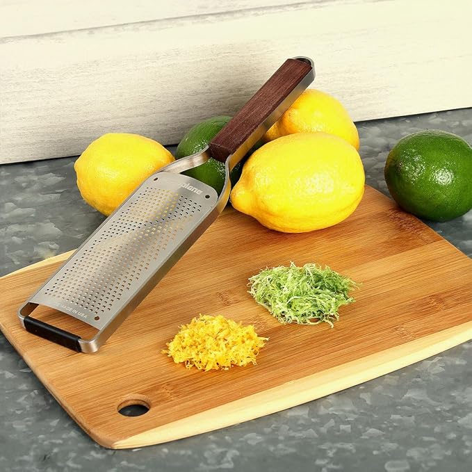 Microplane Master Series Wood Handle Stainless Steel Frame Fine Blade Cheese Grater