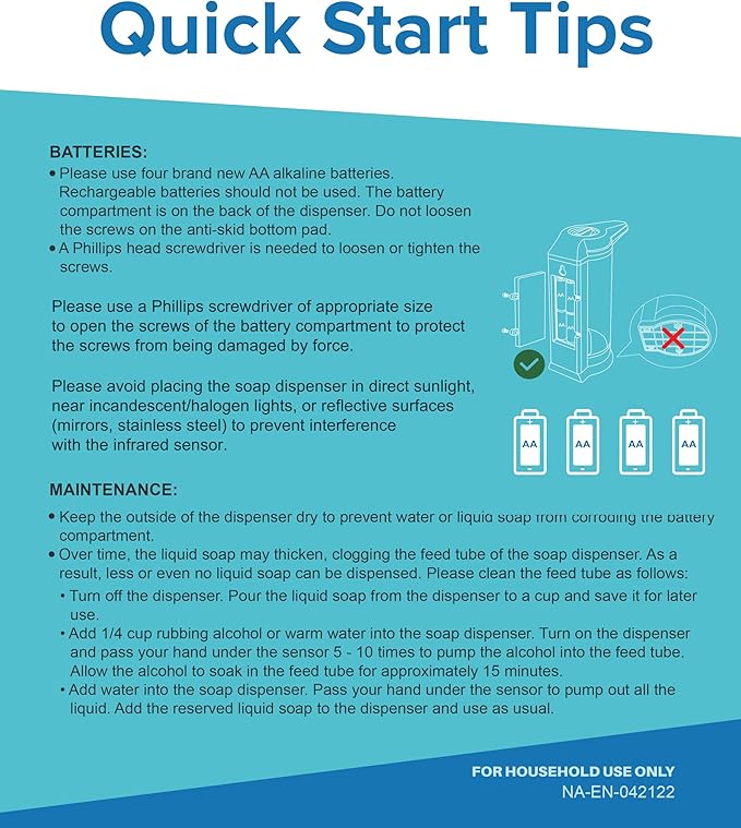 Secura 17oz Automatic Liquid Soap Dispenser, Touchless Battery Operated Hand Soap Dispenser with Adjustable Soap Dispensing Volume Control Dial, Personal Care Dispenser (Dark Gunmetal)