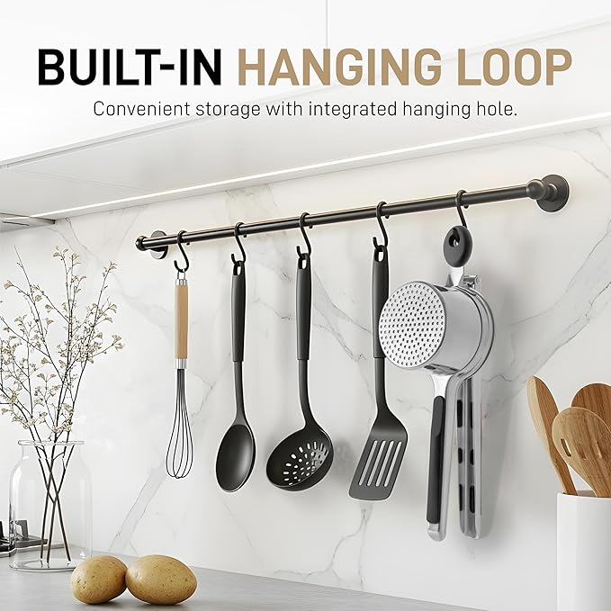 Bellemain Large Potato Ricer 15oz – Heavy Duty Stainless Steel Potato Masher for Smooth Mashed Potatoes, Baby Food & Gnocchi Maker