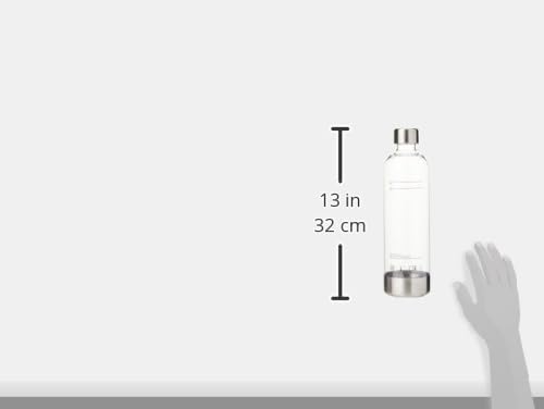 PHILIPS Carbonating Bottles, 1L Twin Pack Reusable PET Sparkling Water Bottles Compatible Sparkling Water Maker