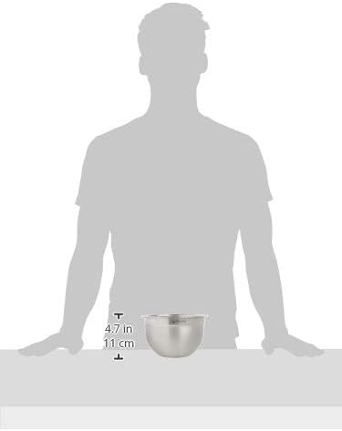 Tovolo Small Stainless Steel Mixing Bowl 1.5 Quart Metal Mixing Bowl with Rounded Lip for Easy Pour and Nesting Storage, Dishwasher Safe Quart Metal Bowl for Baking Mixing and Cooking Prep