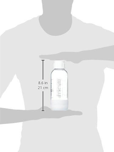 DrinkMate 0.5L Replacement Carbonation Bottles | Compatible with OmniFizz, LUX, and Spritzer | Classic White, Pack of 2