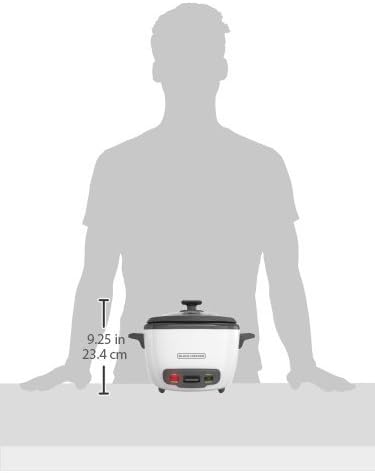 Black+Decker 2-in-1 Rice Cooker and Food Steamer, 16 Cup (7 Cup Uncooked), White, RC516C