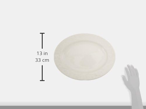 Lenox Opal Innocence Carved Large Oval Platter -,White