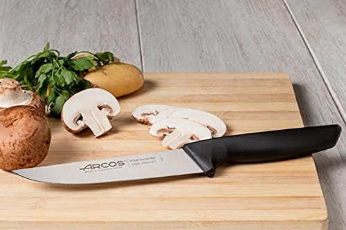 Arcos Kitchen Knife 6 Inch - Nitrum Stainless Steel Blade & Black Polypropylene Handle, Lightweight & Durable. Niza Series