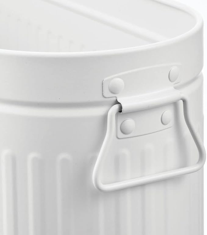 mDesign Large Steel Free Standing Toilet Paper Organizer, 6-Roll Tissue Storage Holder Container Bin for Bathroom Floor, Fits Under Sink, Vanity, Shelf, In Cabinet, or Corner, Oscar Collection - White
