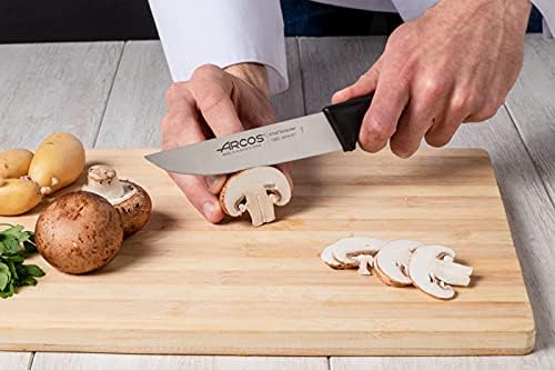 Arcos Kitchen Knife 6 Inch - Nitrum Stainless Steel Blade & Black Polypropylene Handle, Lightweight & Durable. Niza Series