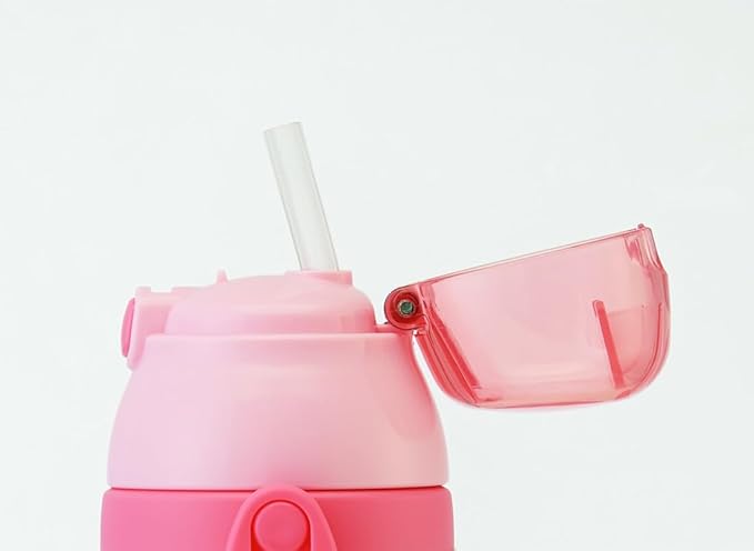 stainless children water bottle 380ml straw drinking 3D Hello Kitty snack time SSPV4
