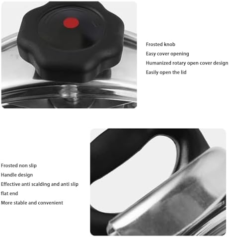 Pressure Cooker, Explosion Proof Stovetop Pressure Cooker with Double Bottom Canning Pot for Gas Stove Induction Cooker (3L)