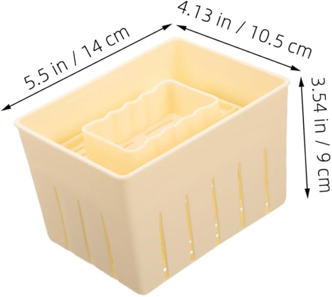 Cabilock 2sets Tofu Press Tool Cheese Press for Cheese Making Tofu Molding Kitchen Essential for Homemade Practical and Easy to Use Mold 4pcs*2