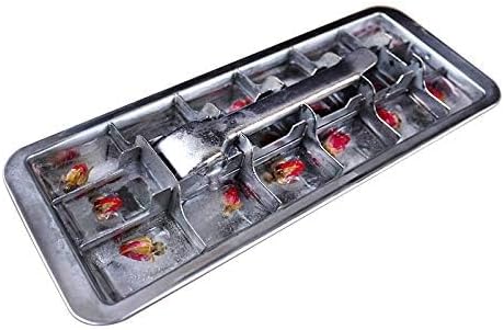 Stainless Steel Ice Cube Maker Tray,Lever Style Ice Cube Mold Quick To Making 18 Ice Cubes