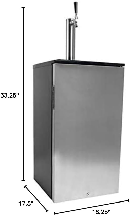 EdgeStar KC1000SS Craft Brew Kegerator for 1/6 Barrel and Cornelius Kegs