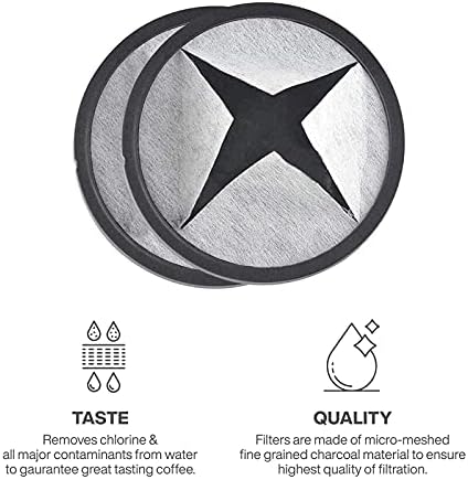 12-Pack Replacement Charcoal Water Filter Discs for Mr. Coffee Brewers Coffee Machines
