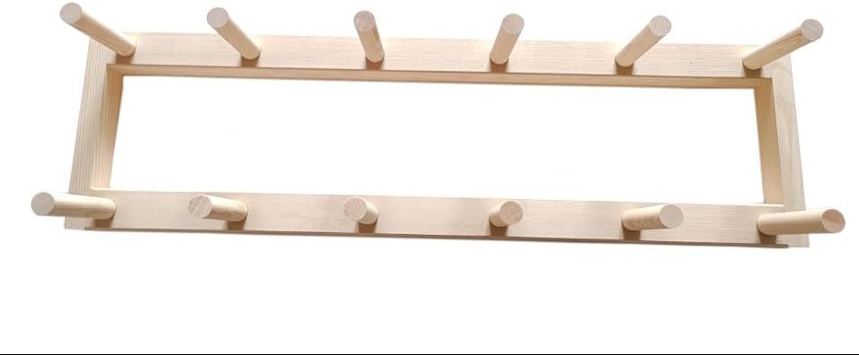 MAUMI Wooden Weight Plate Rack – Olympic Weight Plate Holder & Storage Stand – Bumper Plate Organizer – Horizontal Weight Tree for Home Gym – Weight Plate Storage Rack