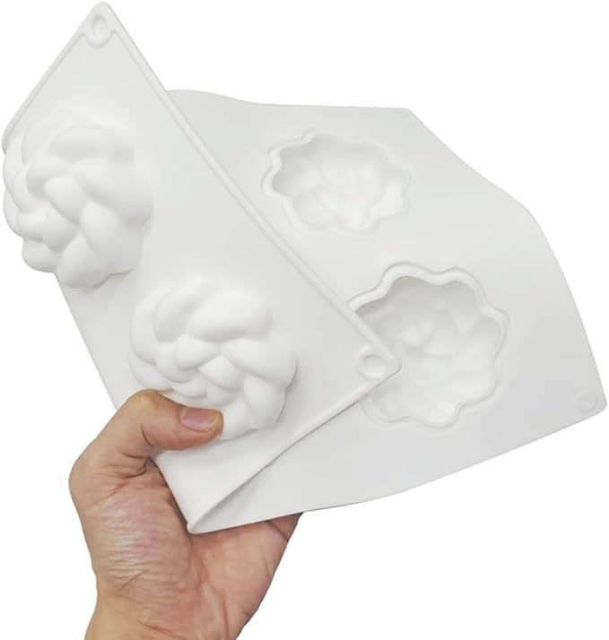 Silicone Mold for Baking Cakes,Soap Molds,Flower Shape Silicone Molds for Homemade French Dessert Mold for Pastry Chocolate,Jelly Chocolate Mold ＆ Ice Cube Tray (H_ Flower)