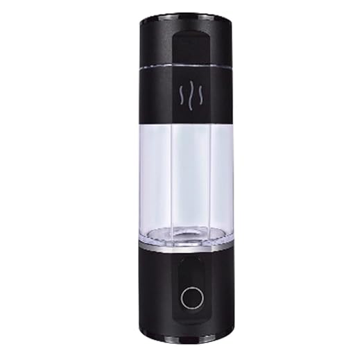 Hydrogen Rich Water Bottle Generator Max Concentration Molecular Up to 5000PPB Portable Hydrogen Water Maker Machine | PEM Membrane & SPE Technology Ionizer Type-C Recharge New (Black)