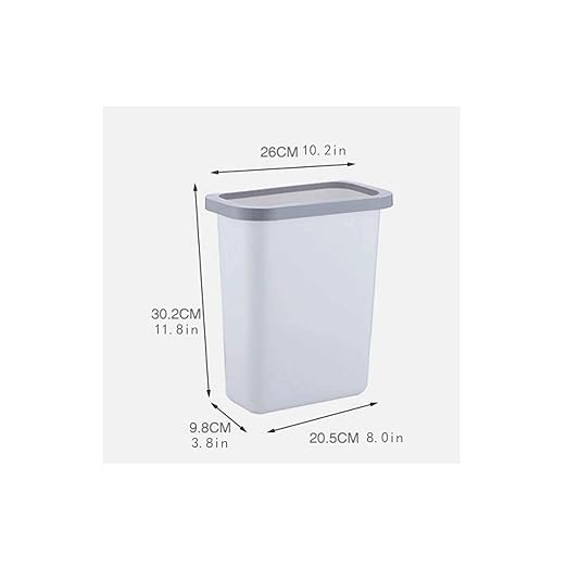 Trash Cans Hanging Waste Bin Under Kitchen Sink,Plastic Dustbins Over Cabinet Door with Top Ring to Fix Garbage Bag Outdoors and Home(Beige)