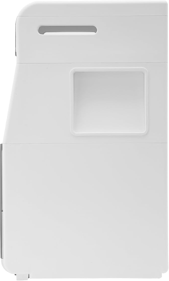 Slim Waterproof Narrow Bathroom Cabinet with Trash Bin Compact Design with Drawers and Toilet Paper Holder Movable Bathroom Organizers for Small Spaces (3Tier/25.2in H)