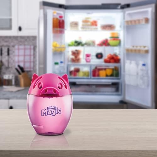 Mister Magic Refrigerator Odor Absorber – Natural Vinegar Formula Gel, Odorless Fridge Deodorizer, Neutralizes Food Odors, Lasts Up to 90 Days, Kitchen Supplies (1 Pack, Contains 2 Units)