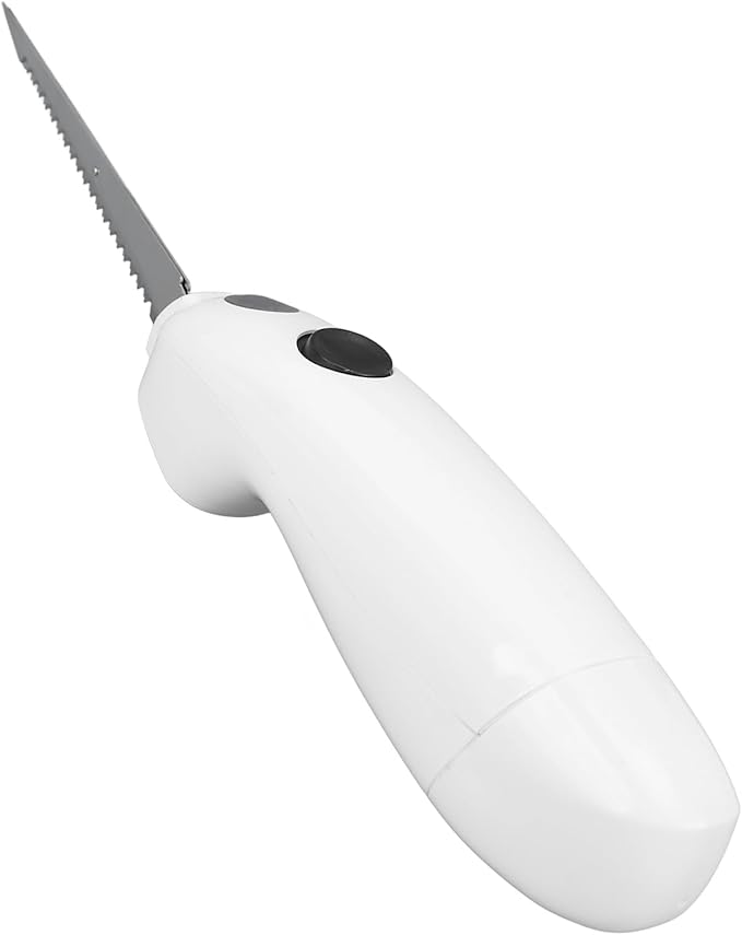 Electric Knife for Carving Meat, Poultry, Bread, Cordless Easy Electric Knife, 2 Serrated Stainless Steel Blades, Ergonomic Handle, Serving for Cooked Food