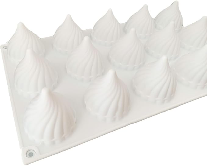 15 Hole Onion Shape Silicone Mold for Baking Mousse Cake Ice Cream Dessert Pudding Brownie Pastry Fondant Jelly Cake Decoration Mold