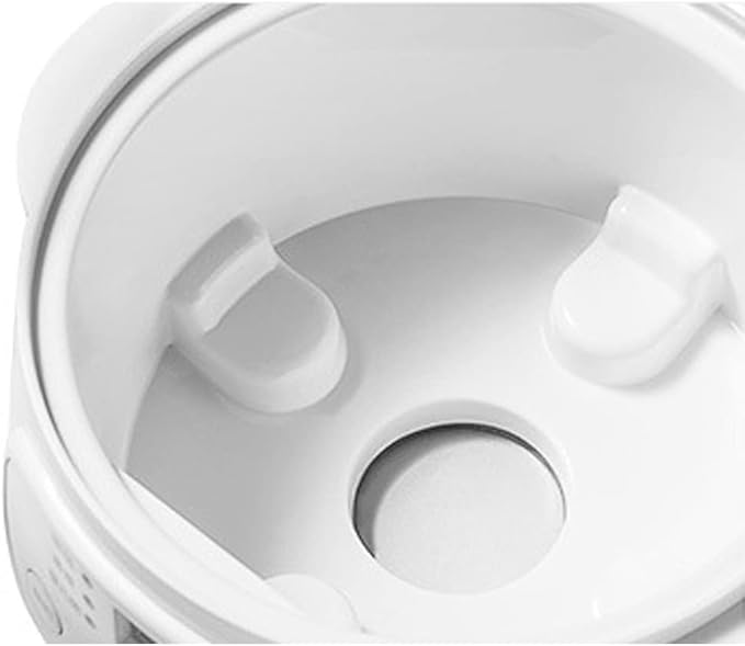 TAYAMA 1 Qt. White Mini Ceramic Stew Cooker with Pre-Settings and Built-In Timer, Small