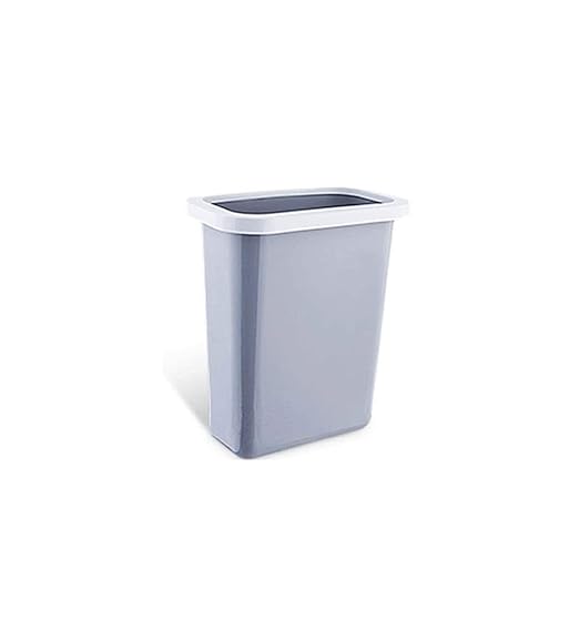 Trash Cans Hanging Waste Bin Under Kitchen Sink,Plastic Dustbins Over Cabinet Door with Top Ring to Fix Garbage Bag Outdoors and Home(Gray)