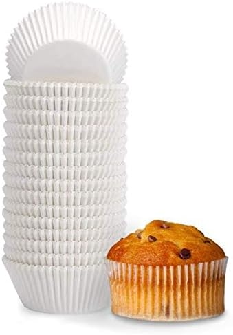 Happy Sales Giant Baking Muffin Cups Liner, White, Pack Of 1000, 3.75”x 2.75” x 2”