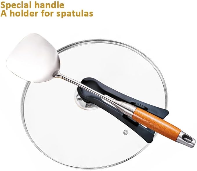 Glass Lid For Pots, Pans and Skillets, Round Tempered Clear Glass Cover Replacement with Steam Vent, Heat Resistant Handle, 11″, 12″, 12.5″, 13.5″ And 14″,12 Inch Fit Inner dia 11.7″-12.1″