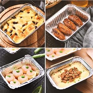 Waytiffer 100 Pack 1Lb mini Loaf Pans Heavy Duty Disposable Aluminum Foil Bread Tins Standard Size 6" X 3.5" X 2.5" Oven Safe Sturdy Small Bread Tin Pans 1 Pound Loaf Pans