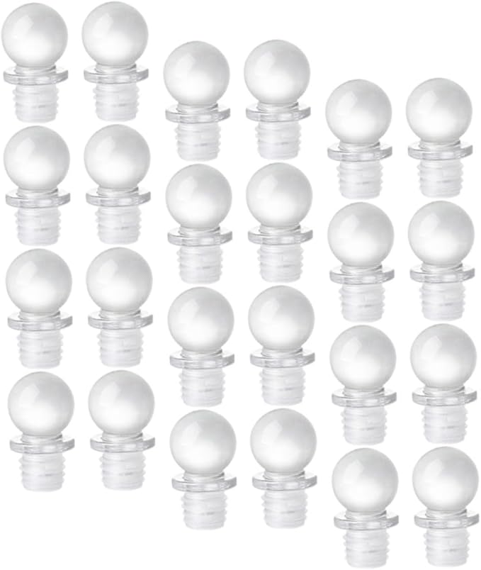 24pcs Glass Ball Wine Stoppers Bottle Stopper for Aromatherapy Perfume and Cosmetics