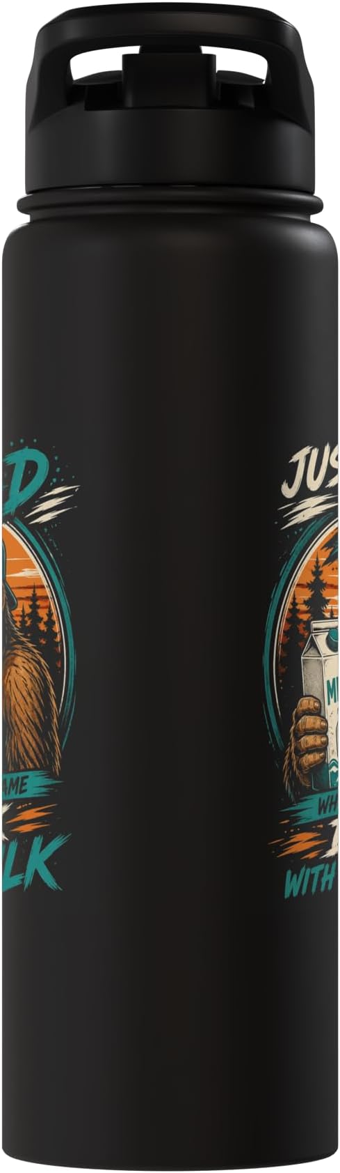 Just A Dad Who Always Came Back With The Milk Bigfoot Dad Stainless Steel Insulated Water Bottle