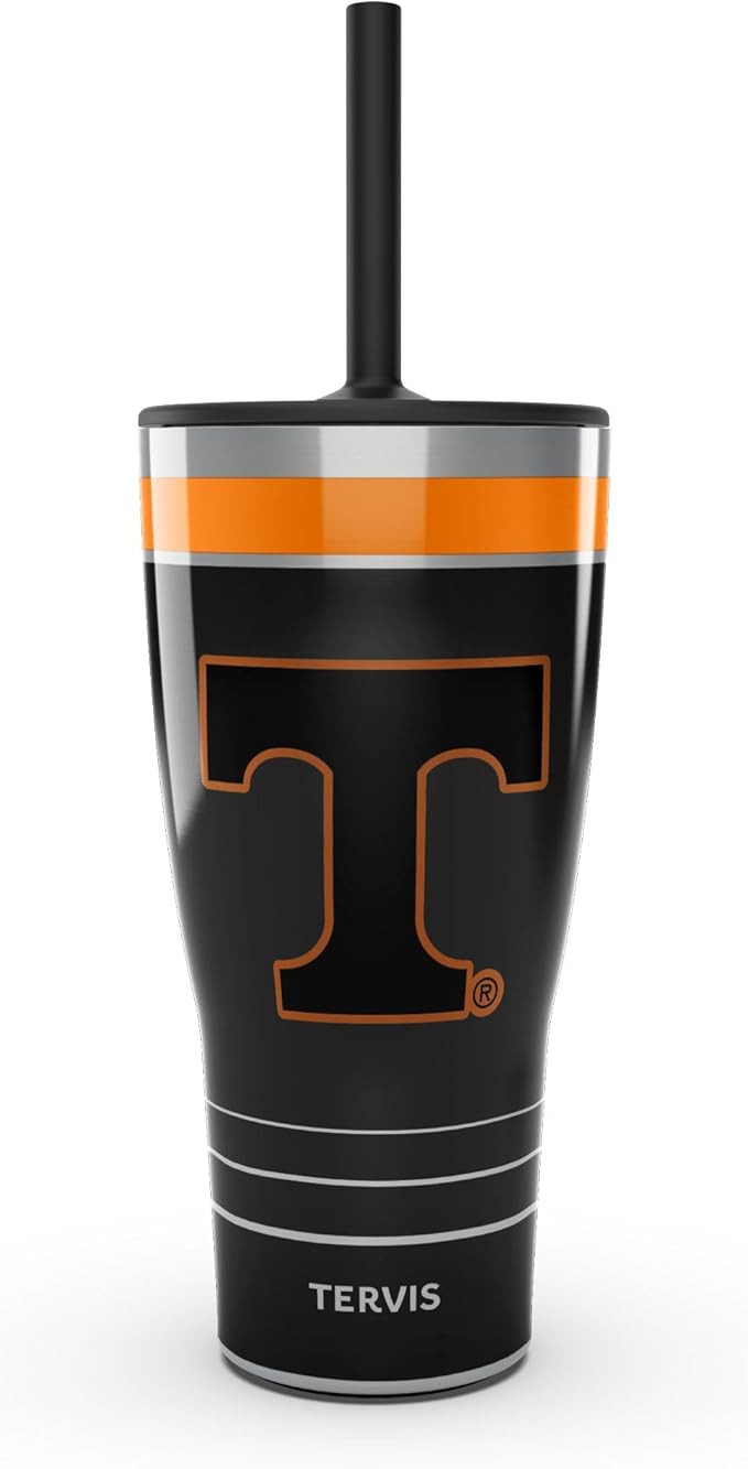 Tervis Traveler Tennessee Volunteers - Night Game Triple Walled Insulated Tumbler Travel Cup Keeps Drinks Cold & Hot, 30oz Straw Lid, Stainless Steel