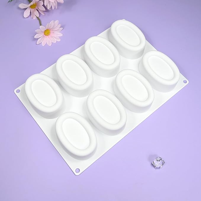 mostsom Silicone Molds Mousse Molds Silicone Chocolate Mold Silicon Oval Cake Moulds 3D Ellipse Shape Candy Truffle Baking Tray (C_ Big Oval)