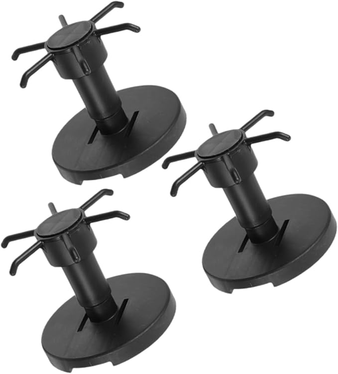 NUOBESTY 3pcs Kitchen Utensil Hooks Set Nail-Free Plastic Rotating Hanging Organizer for Kitchen Cabinet Storage