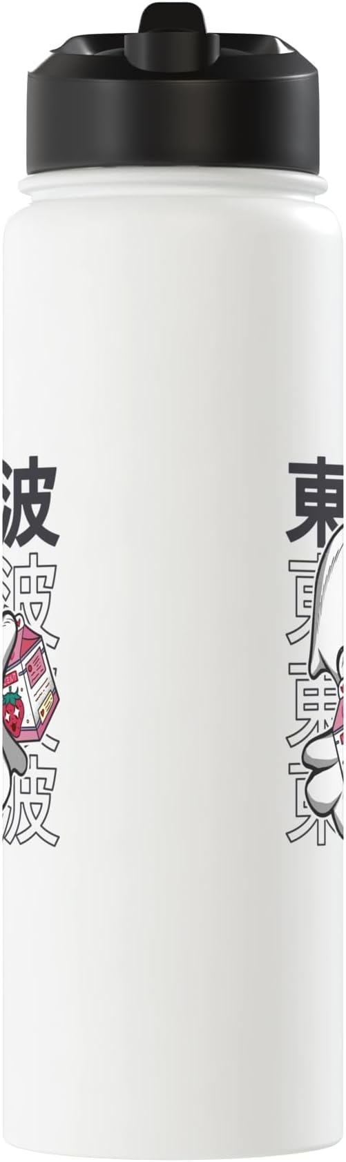 Kawaii Ghost Strawberry Milk Cartons Japan Boo Girls Anime Stainless Steel Insulated Water Bottle