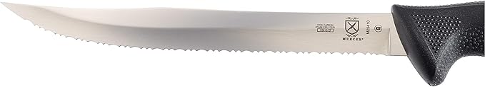 Mercer Culinary Millennia Black Handle Tiger Edge Slicer, 8-Inch