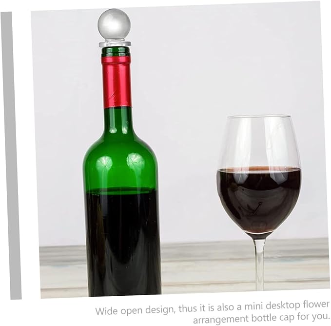 24pcs Glass Ball Stoppers Ball Wine Stoppers Wine Bottle Toppers for Bottles