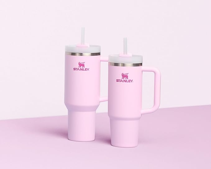 STANLEY Quencher H2.0 Tumbler with Handle and Straw 30 oz | Flowstate 3-Position Lid | Cup Holder Compatible for Travel | Insulated Stainless Steel Cup | BPA-Free | Cherry Blossom