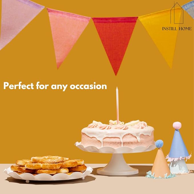 5-Piece Ruffled Metal Dessert Table Stand Set – Cake Stands, Tiered Cupcake Holders & Serving Trays - Ideal for Weddings, Birthdays, Baby Showers & Parties