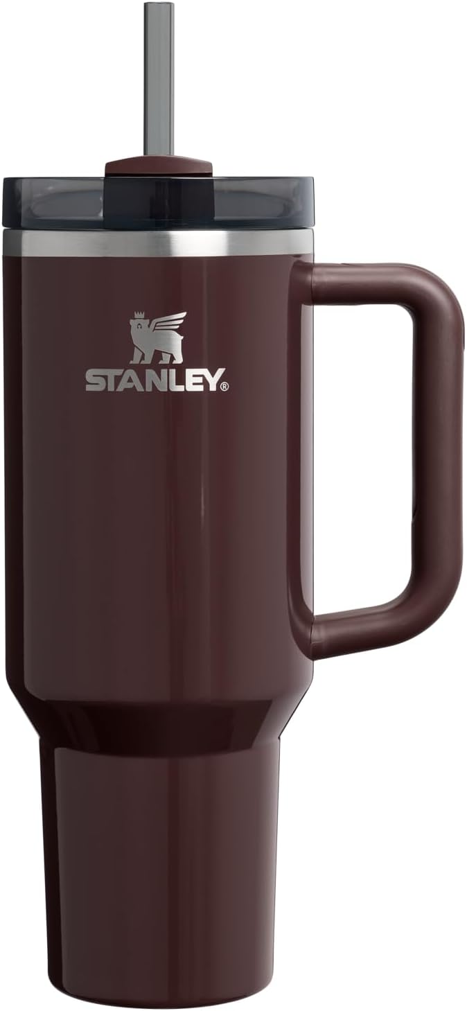 STANLEY Quencher H2.0 Tumbler with Handle and Straw 40 oz | Flowstate 3-Position Lid | Cup Holder Compatible for Travel | Insulated Stainless Steel Cup | BPA-Free | Mahogany Gloss