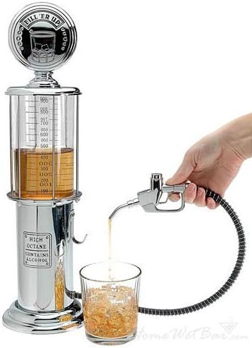 Gas Pump Whiskey / Bourbon Decanter - Liquor Dispenser for Vodka, Rum, Wine, Tequila or Scotch Decanter is Stainless Steel