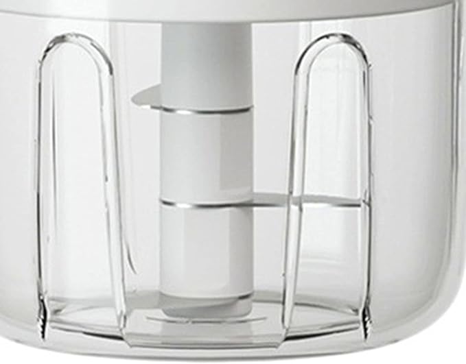 Electric Mini Garlic Chopper, USB Charging Cordless Food Processor, Mini Portable Veggie Chopper for Ginger, Chili, Fruit, Meat, Garlic Grinder Masher with 3 Blades(White)